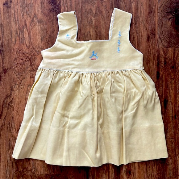 1940s Saks Fifth Avenue girls embroidered pinafore dress - Picture 1 of 5